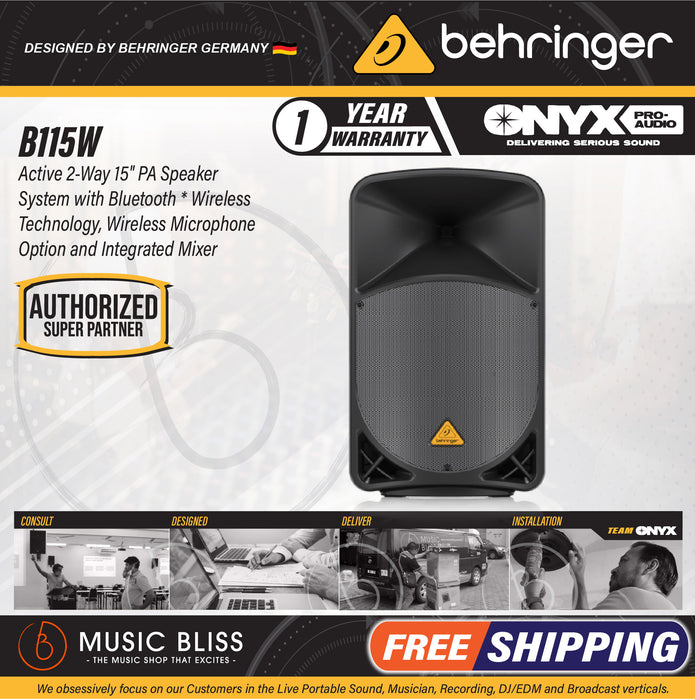 Behringer Eurolive B115W 1000W 15" Powered Speaker - Music Bliss Malaysia