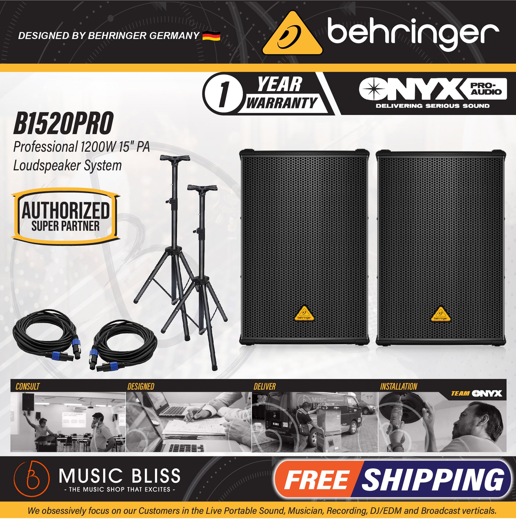 Behringer Eurolive Professional B1520 PRO 1200W 15