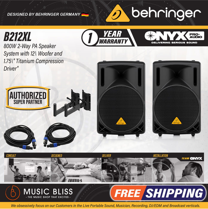 Behringer Eurolive B212XL 800-watt 12'' Passive Speaker - Pair - Music Bliss Malaysia
