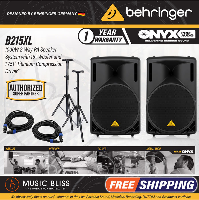 Behringer Eurolive B215XL 1000-watt 15'' Passive Speaker - Pair - Music Bliss Malaysia