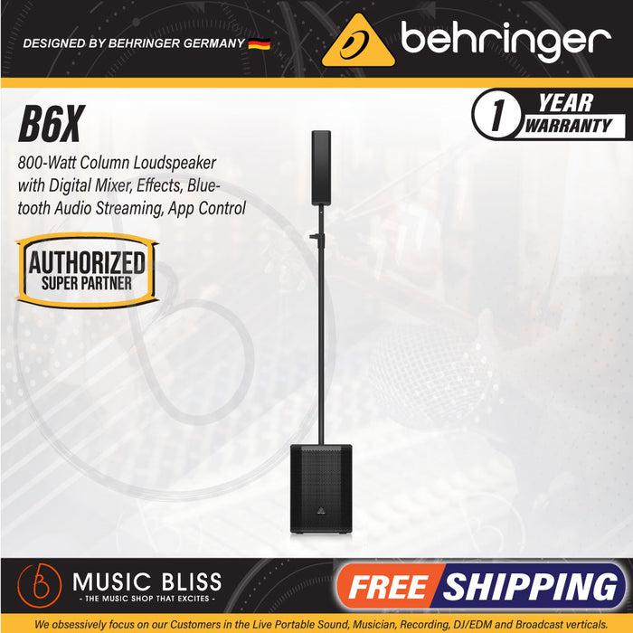 Behringer B6X 800W Active Column Loudspeaker