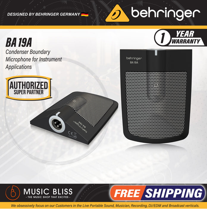 Behringer BA19A Condenser Boundary Microphone - Music Bliss Malaysia