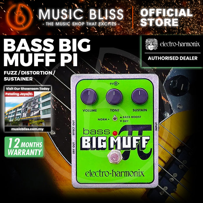 Electro Harmonix Bass Big Muff Pi Fuzz Guitar Effects Pedal