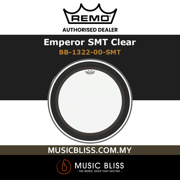 Remo Emperor SMT Bass Drum Head - 22" - Clear - Music Bliss Malaysia