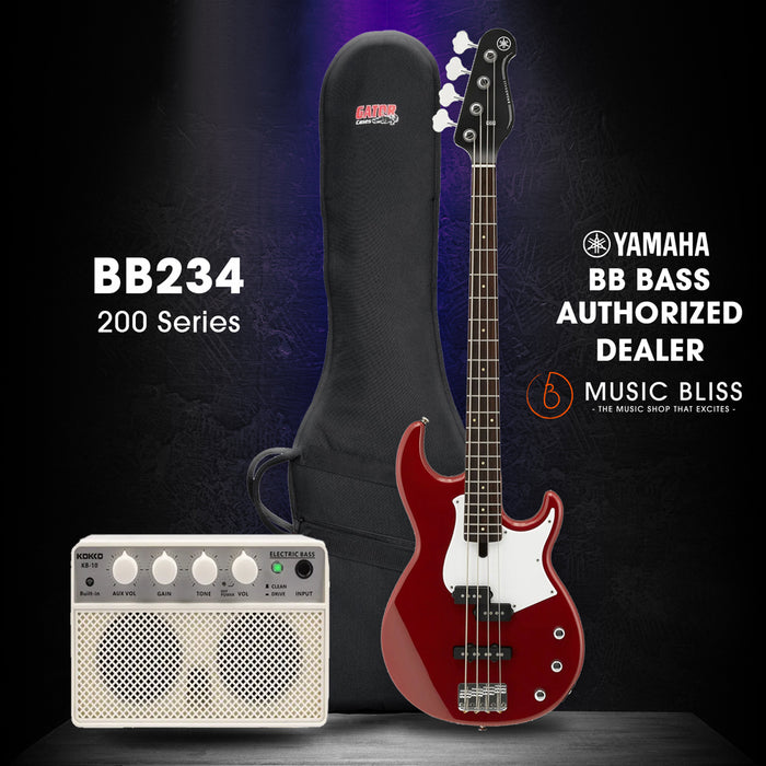 Yamaha BB234 4-string Electric Bass Guitar - Rasberry Red