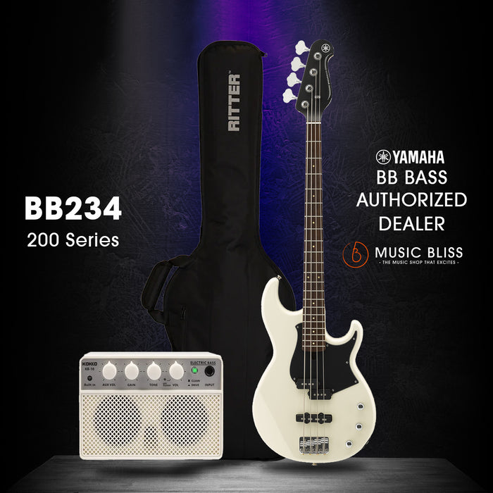 Yamaha BB234 4-string Electric Bass Guitar - Vintage White