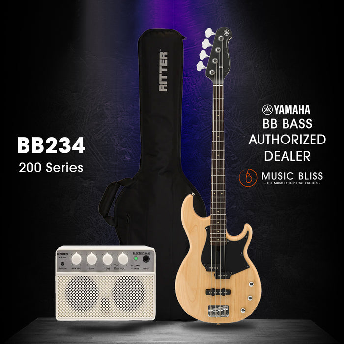 Yamaha BB234 4-string Electric Bass Guitar - Yellow Natural Satin