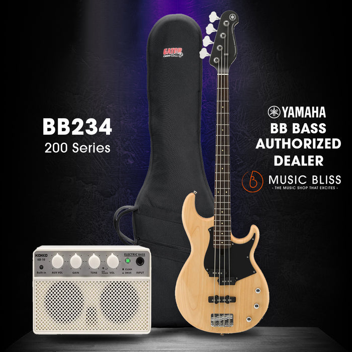 Yamaha BB234 4-string Electric Bass Guitar - Yellow Natural Satin