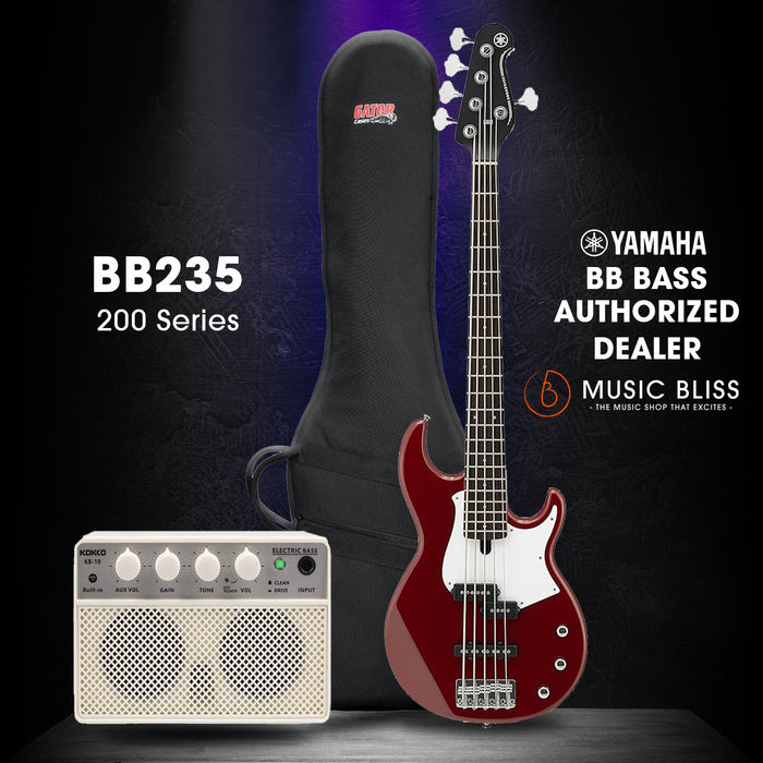 Yamaha BB235 5-string Electric Bass Guitar - Rasberry Red