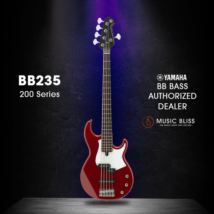 Yamaha BB235 5-string Electric Bass Guitar - Rasberry Red