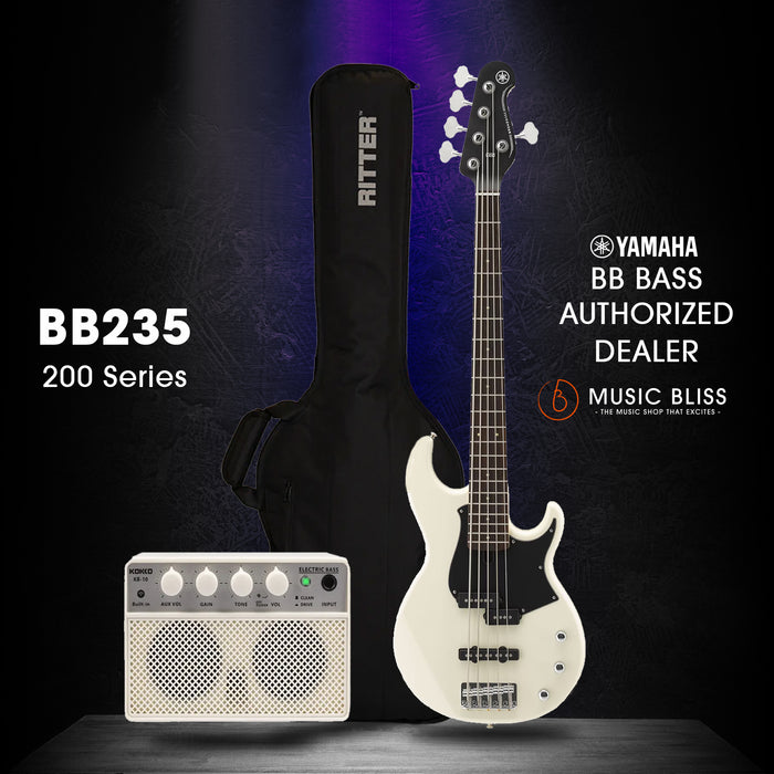 Yamaha BB235 5-string Electric Bass Guitar - Vintage White