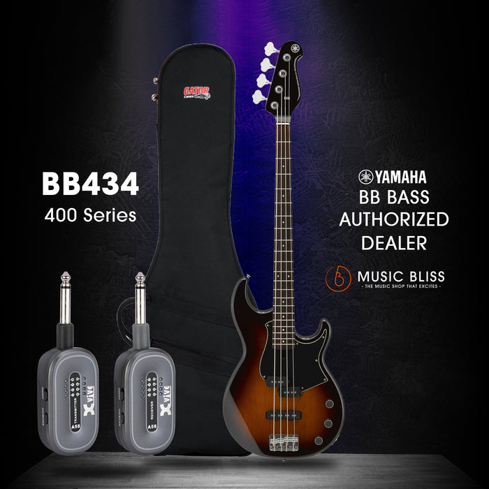 Yamaha BB434 4-string Electric Bass Guitar - Tobacco Brown Sunburst