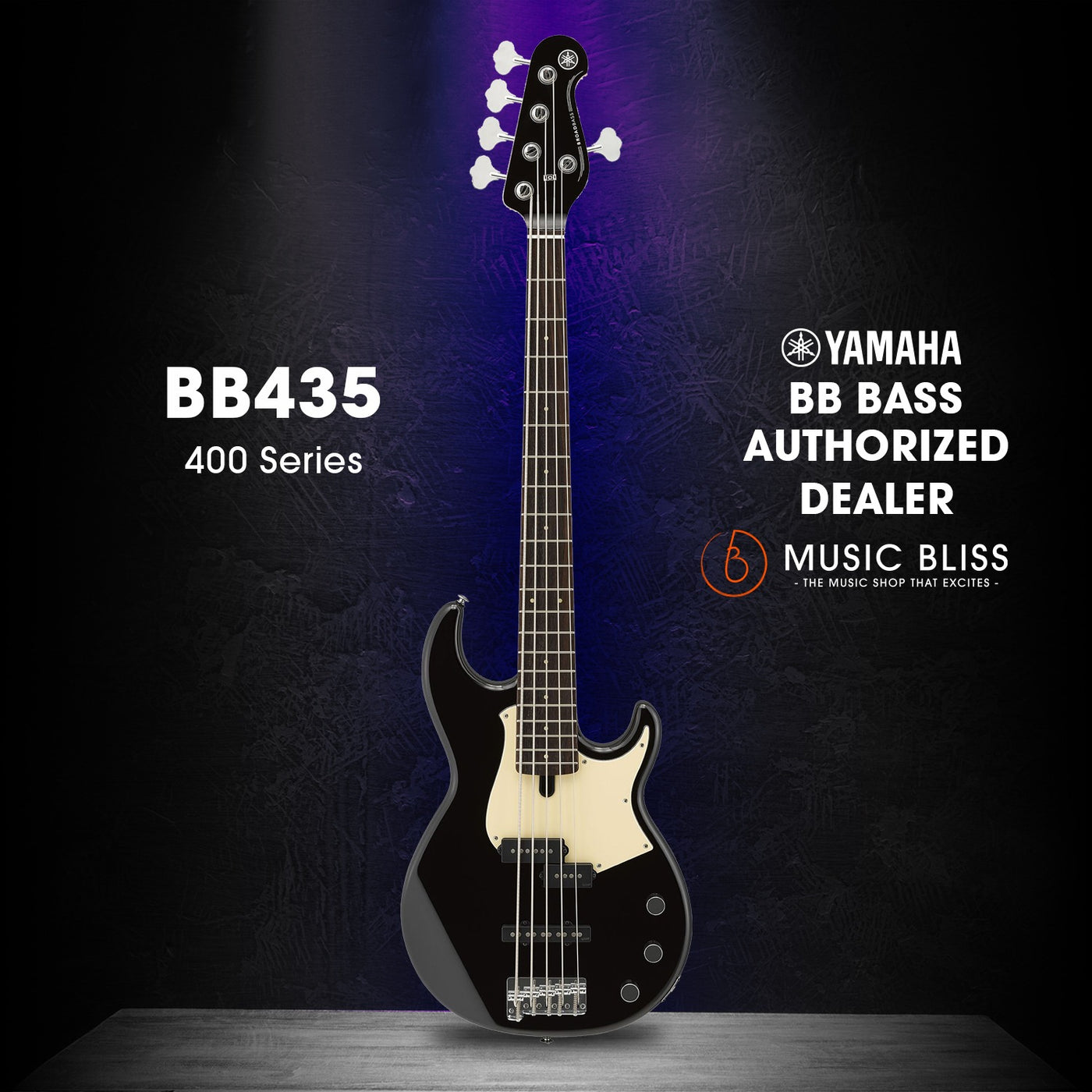 Bb435 Yamaha BB435 5-string Electric Bass Guitar - Black (BB-435) | Music ...