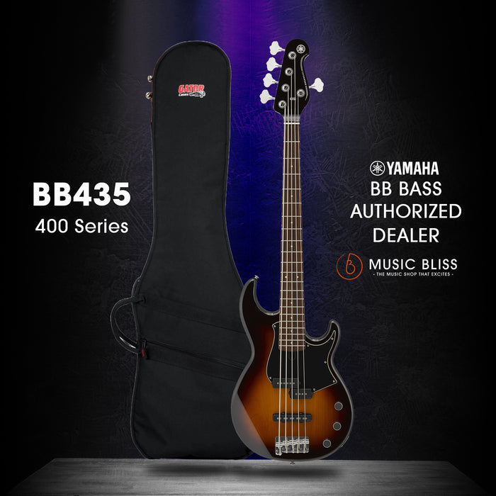 Yamaha BB435 5-string Electric Bass Guitar - Tobacco Brown Sunburst