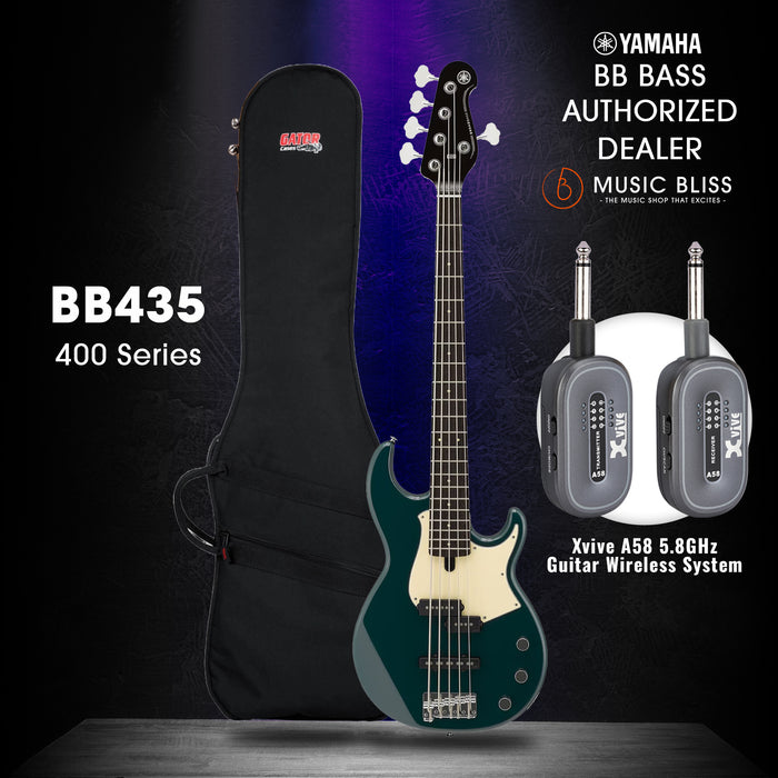 Yamaha BB435 5-string Electric Bass Guitar - Teal Blue