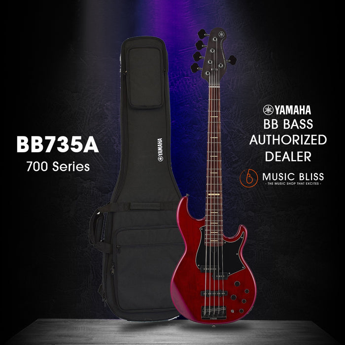 Yamaha BB735A 5-string Electric Bass Guitar - Fired Red