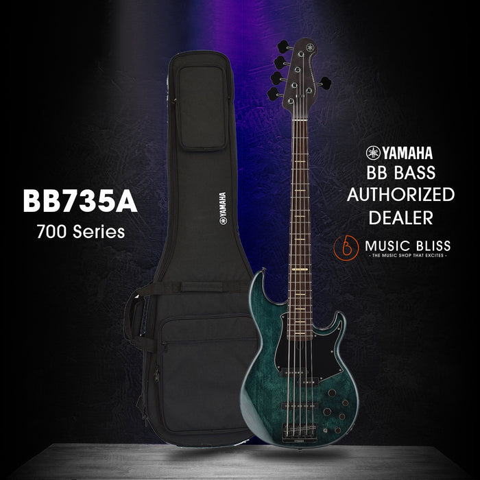 Yamaha BB735A 5-string Electric Bass Guitar - Indigo Blue