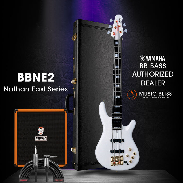 Yamaha BBNE2 5-string Nathan East Signature Model Electric Bass Guitar - White