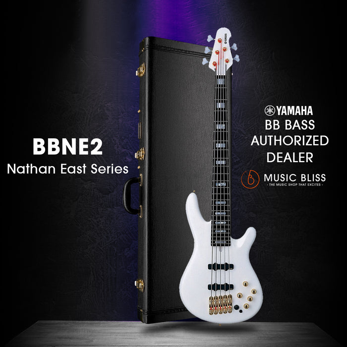 Yamaha BBNE2 5-string Nathan East Signature Model Electric Bass Guitar - White