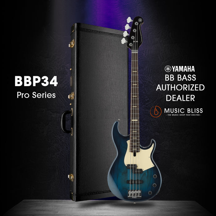 Yamaha BBP34 4-string Electric Bass Guitar - Moonlight Blue