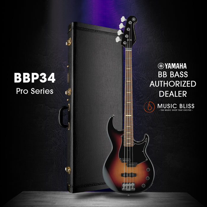 Yamaha BBP34 4-string Electric Bass Guitar - Vintage Sunburst