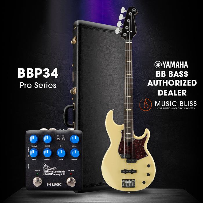 Yamaha BBP35 5-string Electric Bass Guitar - Vintage White