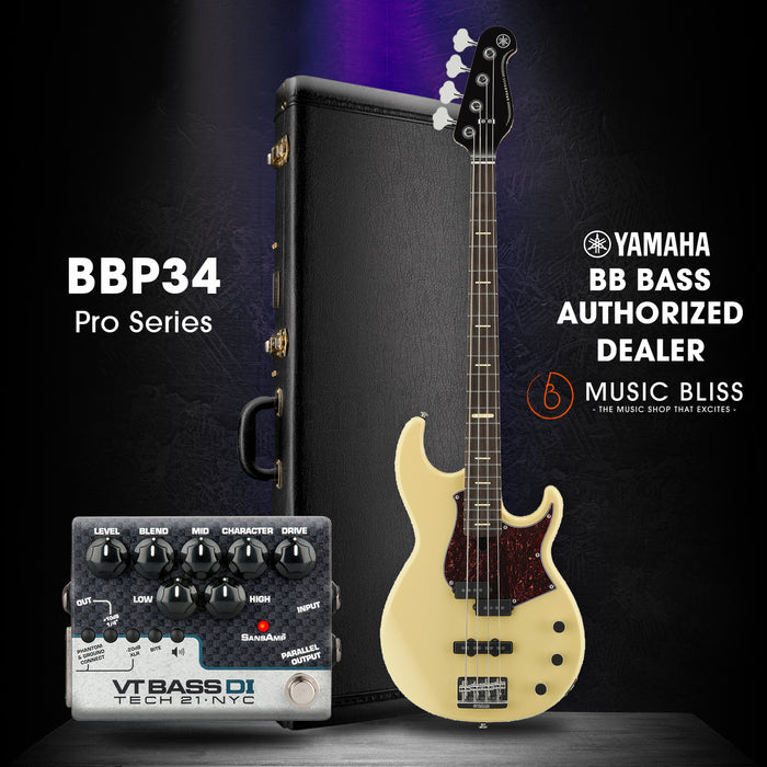 Yamaha BBP35 5-string Electric Bass Guitar - Vintage White