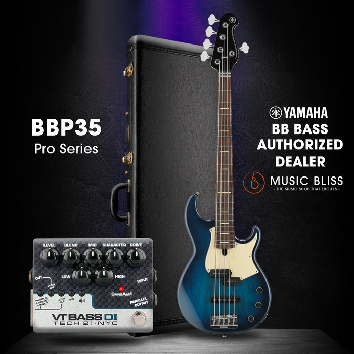 Yamaha BBP35 5-string Electric Bass Guitar - Moonlight Blue