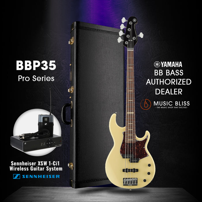 Yamaha BBP35 5-string Electric Bass Guitar - Vintage White