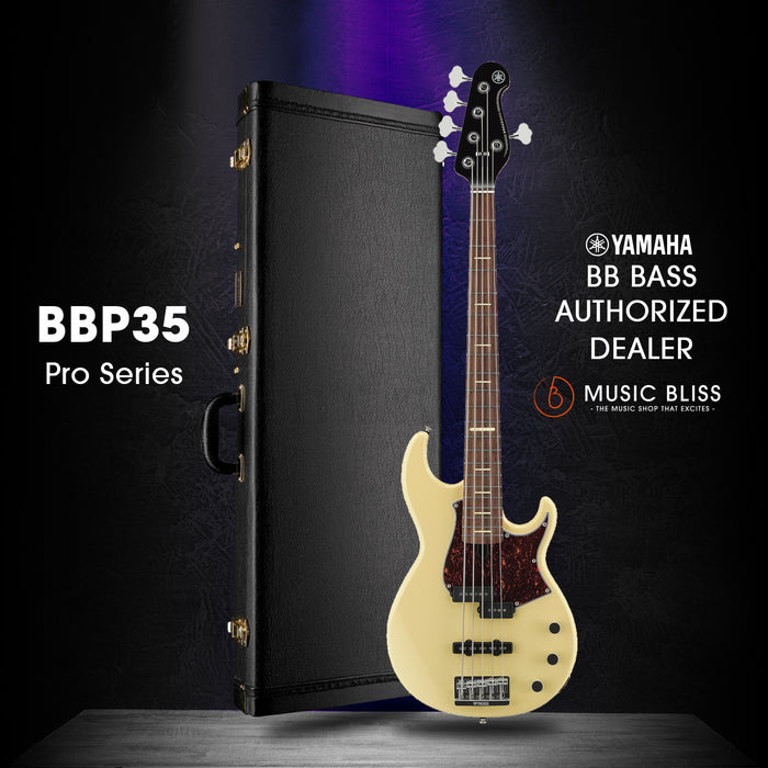 Yamaha BBP35 5-string Electric Bass Guitar - Vintage White