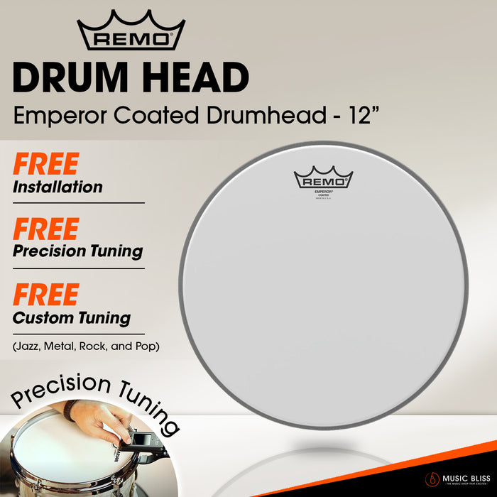 Remo Emperor Coated Drumhead (Available in sizes 6"-16") [Free In-Store Installation]