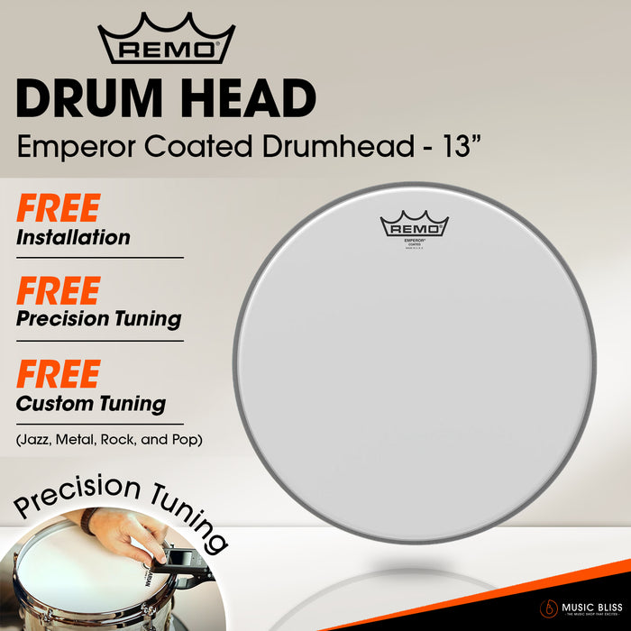 Remo Emperor Coated Drumhead (Available in sizes 6"-16") [Free In-Store Installation]