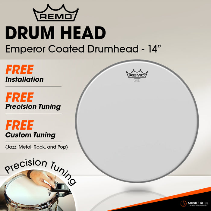 Remo Emperor Coated Drumhead (Available in sizes 6"-16") [Free In-Store Installation]
