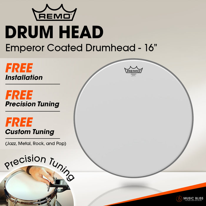 Remo Emperor Coated Drumhead (Available in sizes 6"-16") [Free In-Store Installation]