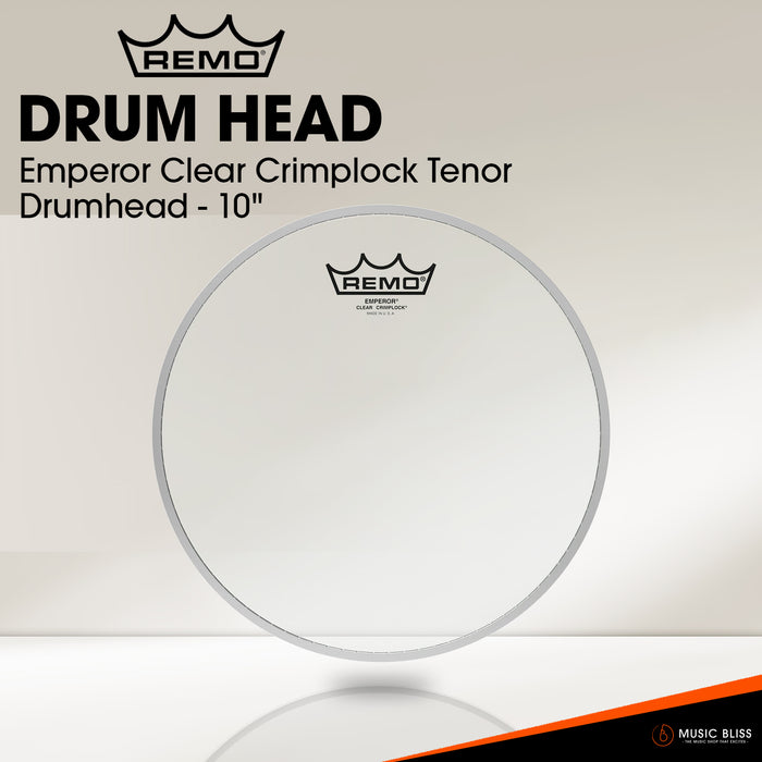 Remo Emperor Clear Crimplock Tenor Drumhead - 10"