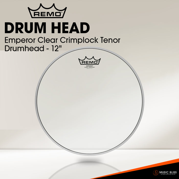 Remo Emperor Clear Crimplock Tenor Drumhead - 12"