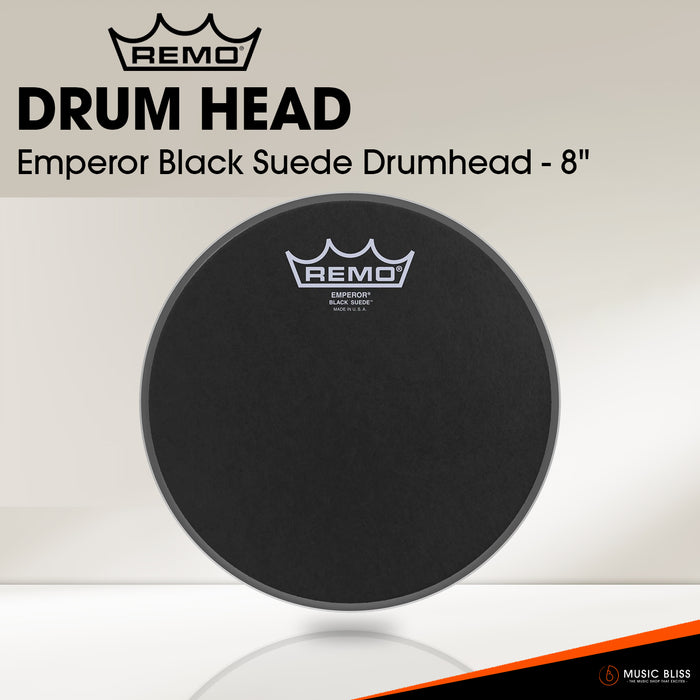 Remo Emperor Black Suede Drumhead - 8"