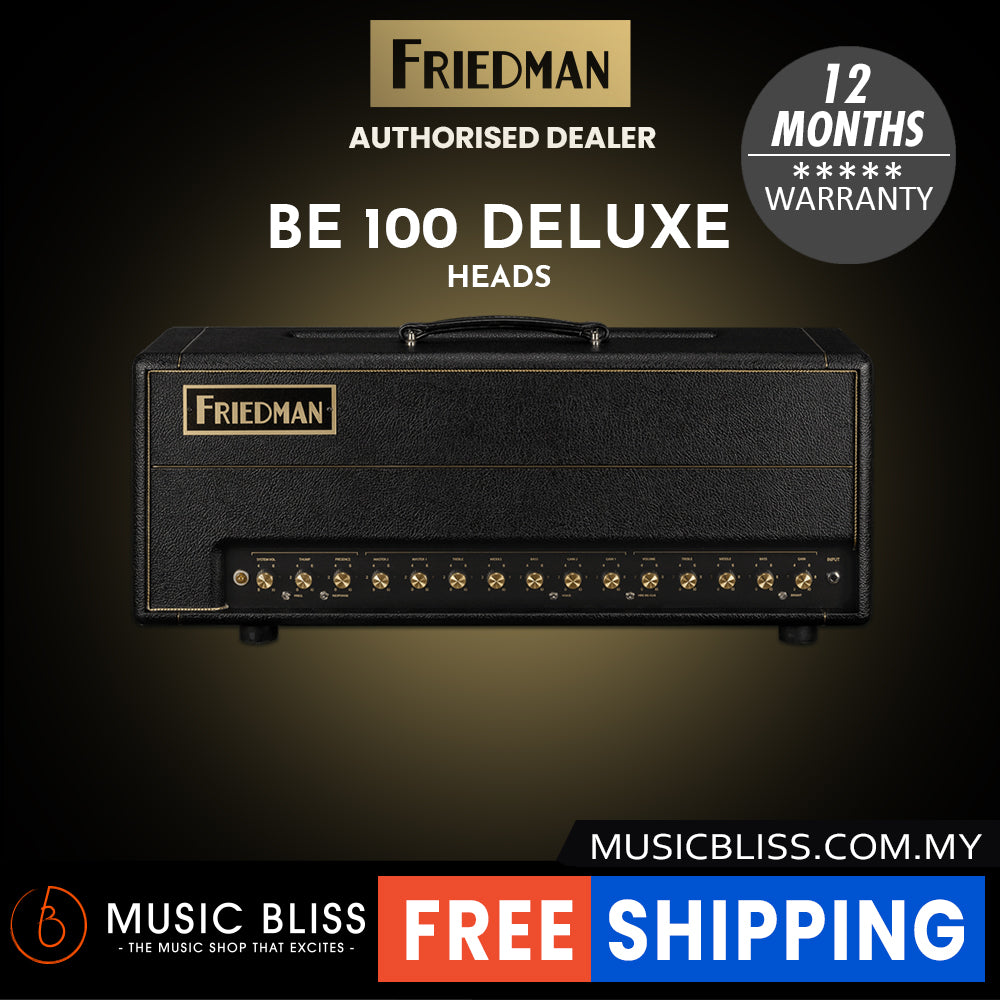 Friedman BE-100 Deluxe 3-channel 100-watt Tube Head | Music Bliss Malaysia