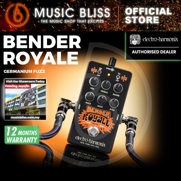 Electro Harmonix Bender Royale Germanium Fuzz Pedal - Black