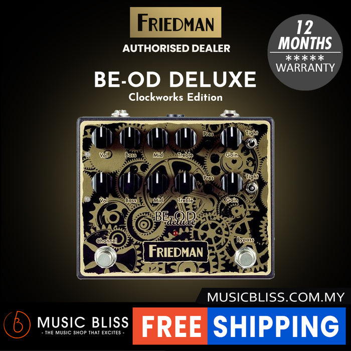 Friedman BE-OD Deluxe Dual Overdrive Pedal - Clockworks Edition