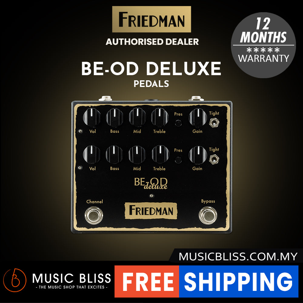 friedman be-od deluxe dual overdrive pedal Friedman BE-OD Deluxe Dual Overdrive Pedal