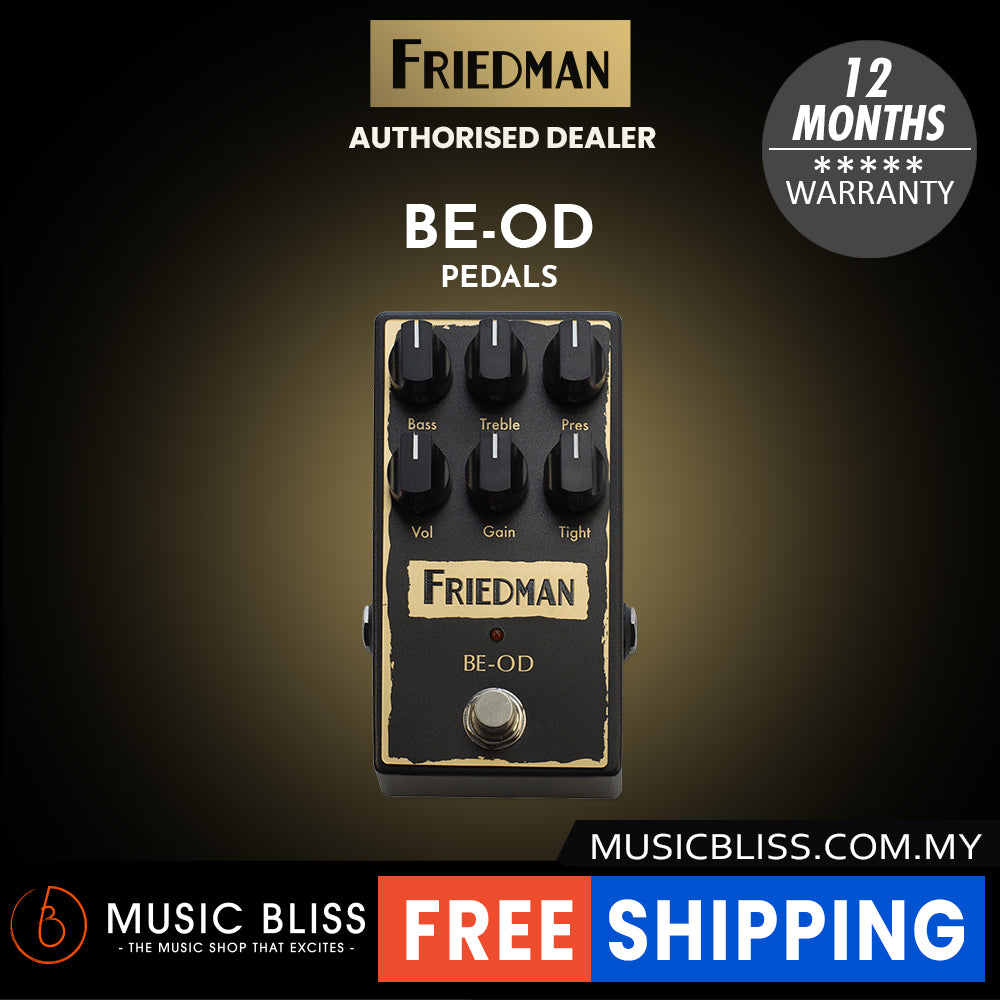 Friedman BE-OD Brown Eye Overdrive Pedal | Music Bliss Malaysia