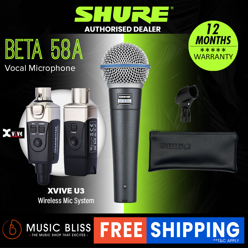 Shure Beta 58A Vocal Microphone Music Bliss Malaysia