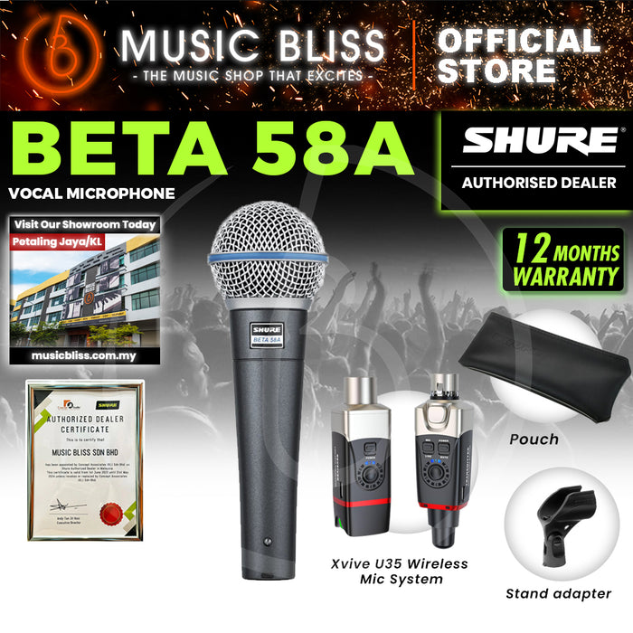 Shure BETA 58A Supercardioid Dynamic Vocal Microphone