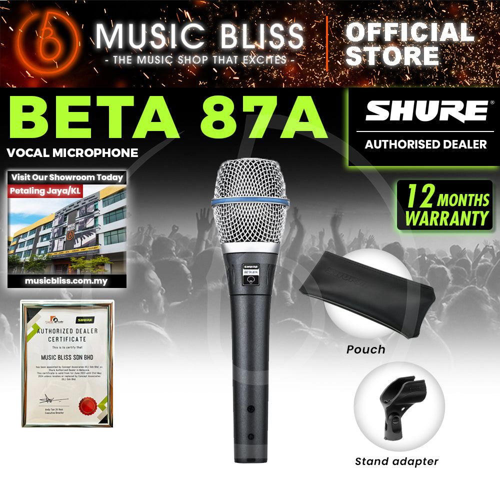 Shure Beta 87A Handheld Condenser Microphone | Music Bliss Malaysia