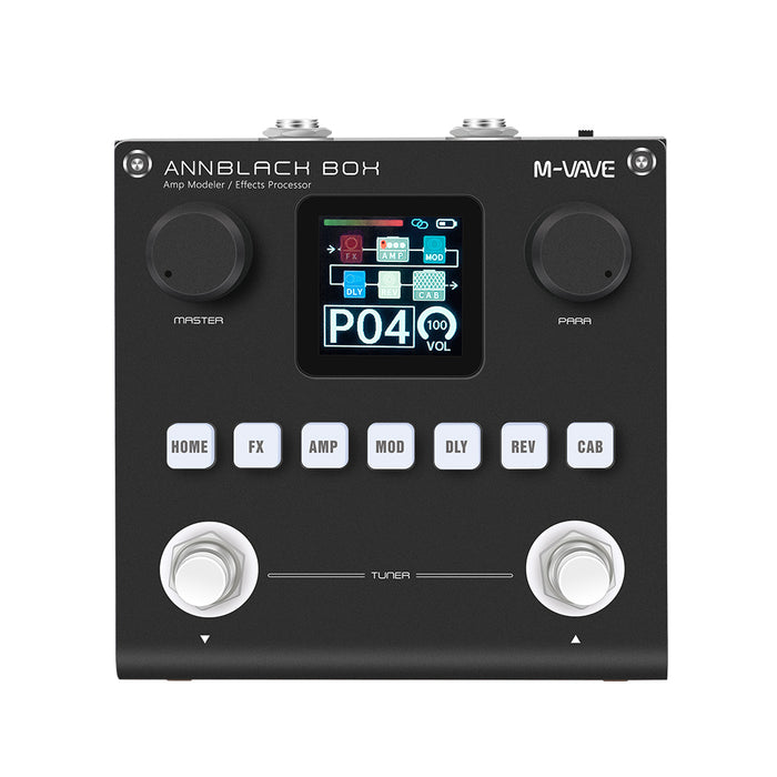 M-Vave Annblack Box Multi Effect for Guitar Bass with Built In Battery