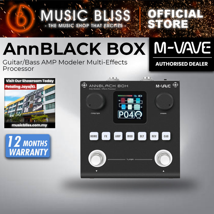 M-Vave Annblack Box Multi Effect for Guitar Bass with Built In Battery