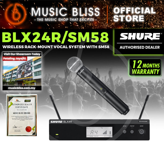 Shure BLX24R/SM58 Handheld Wireless System, BLX4R Wireless Transmitter & BLX2/SM58 Handheld Transmitter