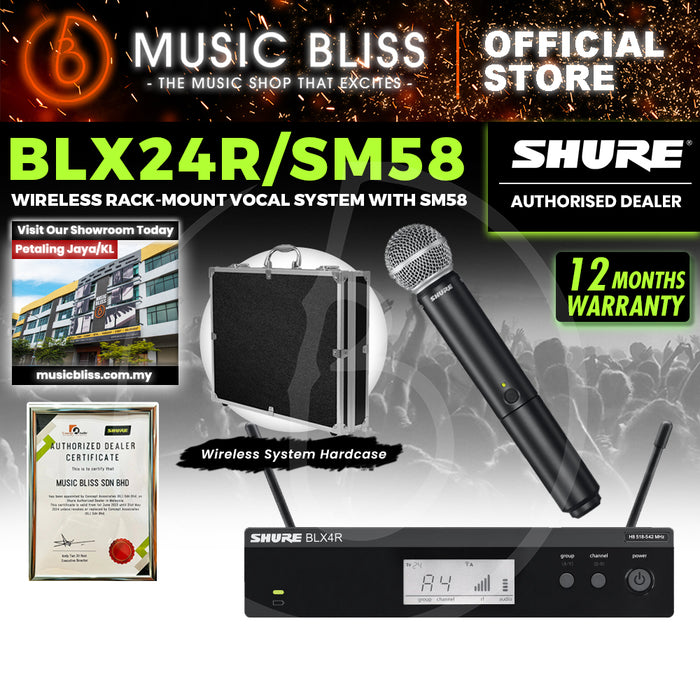 Shure BLX24R/SM58 Handheld Wireless System, BLX4R Wireless Transmitter & BLX2/SM58 Handheld Transmitter