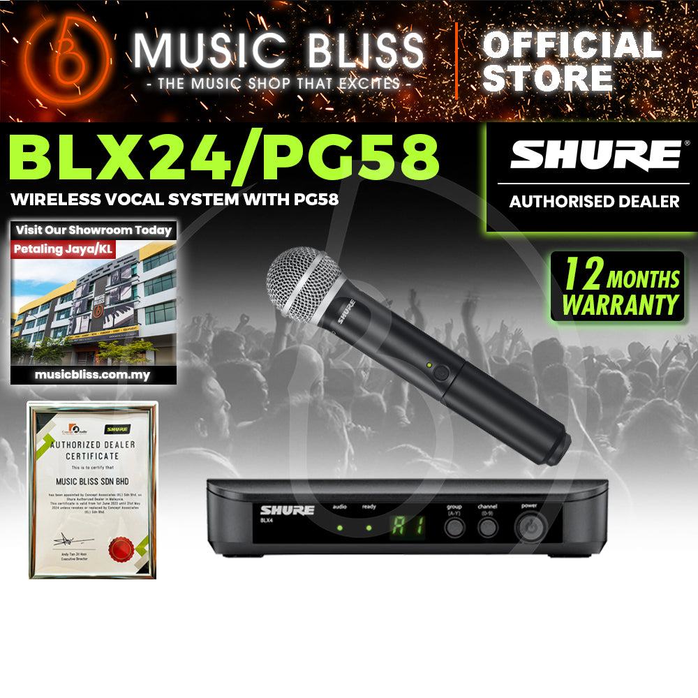 Shure BLX24/PG58 Wireless Handheld Microphone System, BLX4